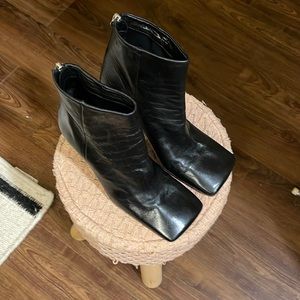 Zara boots, square nose.